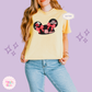 EMBROIDERED RED LMQ HAT - EXCLUSIVE COLLAB  - WOMENS BOXY T-SHIRT 10053
