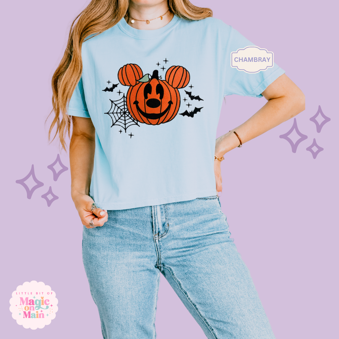 EMBROIDERED MCKY PUMPKIN - EXCLUSIVE TO MOM - WOMENS BOXY T-SHIRT 10057