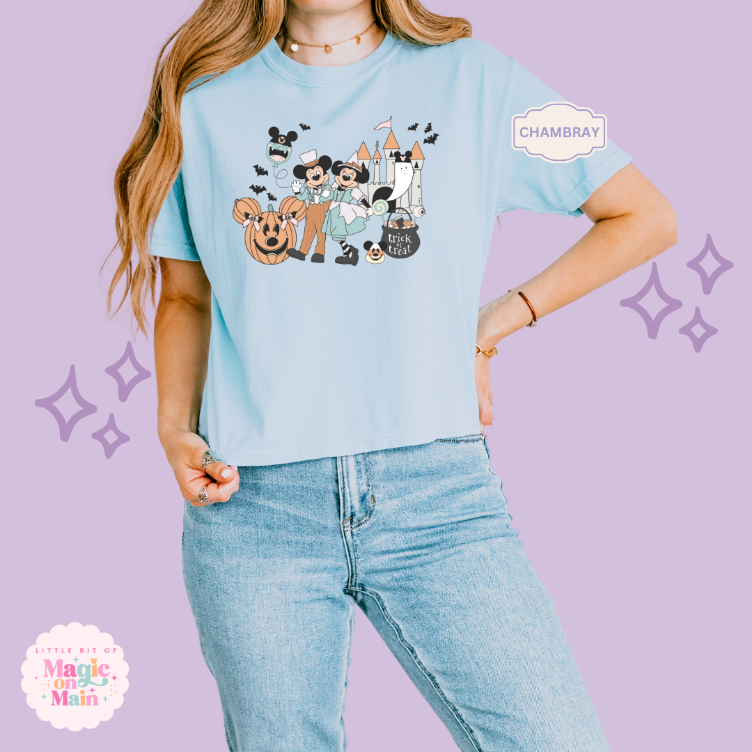 PRINTED MAIN ST HALLOWEEN - WOMENS BOXY T-SHIRT