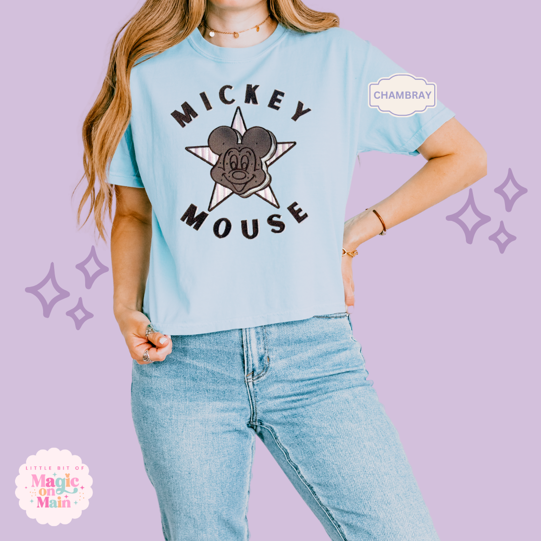 EMBROIDERED MCKY SNACKS - EXCLUSIVE TO MOM - WOMENS BOXY T-SHIRT 10062