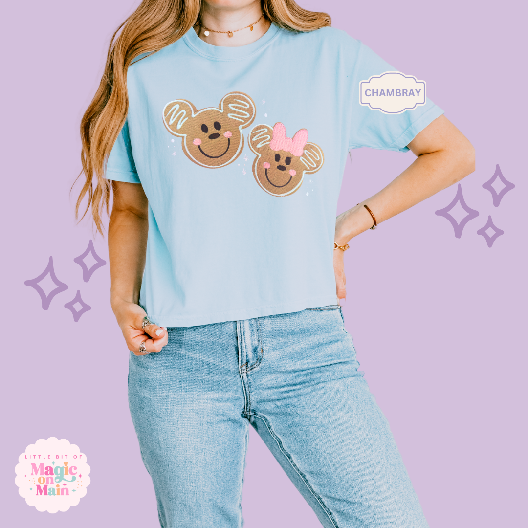 EMBROIDERED GINGERBREAD - EXCLUSIVE TO MOM - WOMENS BOXY T-SHIRT