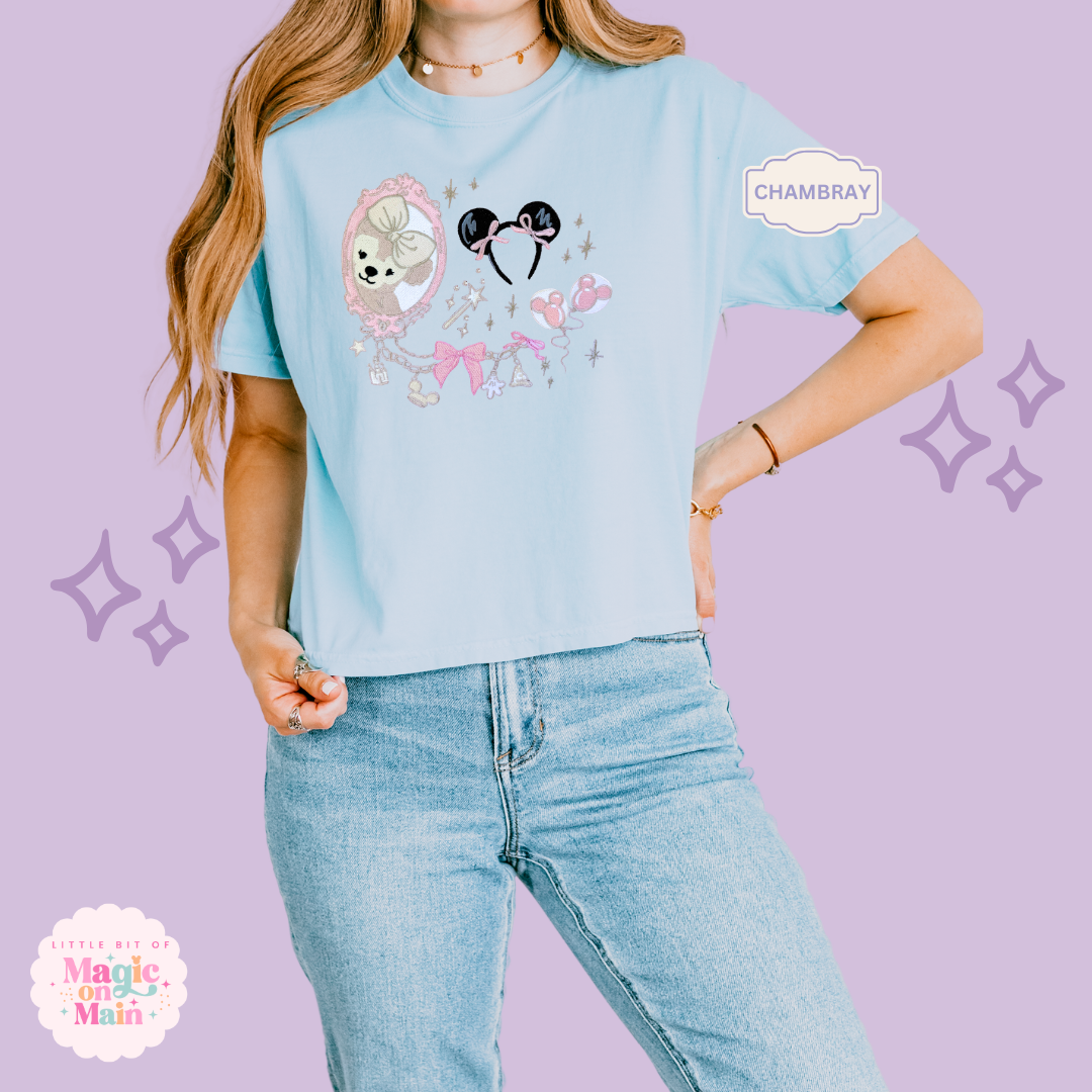 EMBROIDERED PARK GIRLIE - WOMENS BOXY T-SHIRT 10052