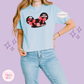 EMBROIDERED RED LMQ HAT - EXCLUSIVE COLLAB  - WOMENS BOXY T-SHIRT 10053