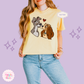 PRINTED DOGS -  WOMENS BOXY T-SHIRT 10017