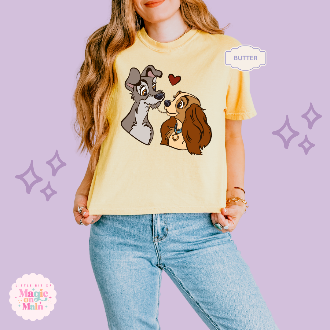 PRINTED DOGS -  WOMENS BOXY T-SHIRT 10017