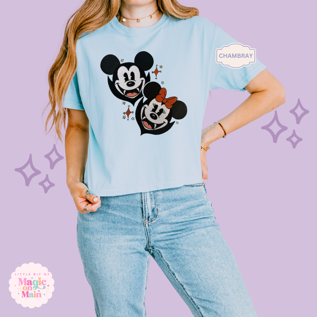 EMBROIDERED MCKY VAMPIRE - EXCLUSIVE TO MOM - WOMENS BOXY T-SHIRT 10058