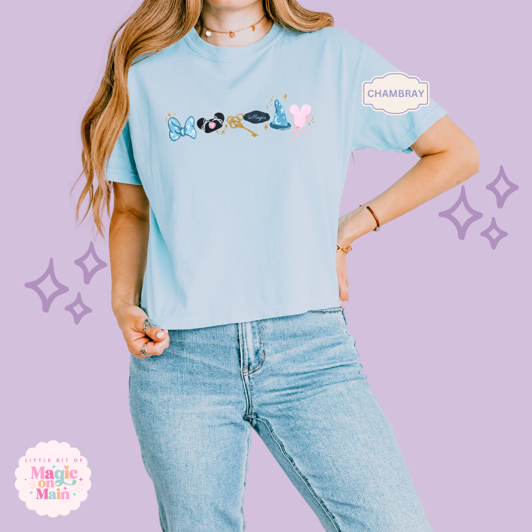 EMBROIDERED PARK DAY MAGIC - EXCLUSIVE TO MOM - WOMENS BOXY T-SHIRT