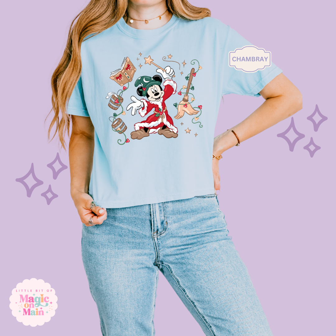 PRINTED CHRISTMAS SORCERER -  WOMENS BOXY T-SHIRT