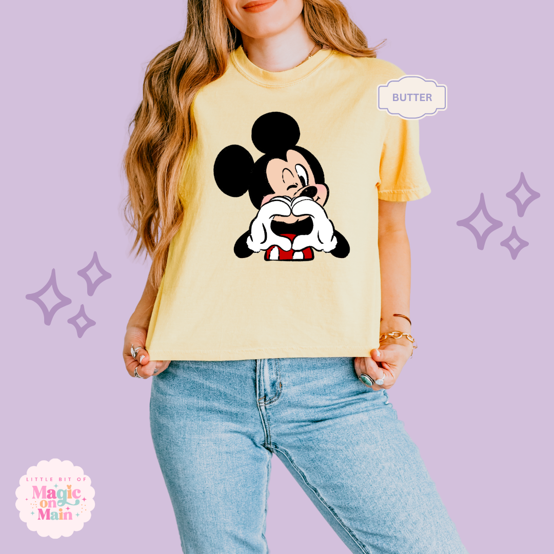 PRINTED MCKY HAND HEART -  WOMENS BOXY T-SHIRT 10016