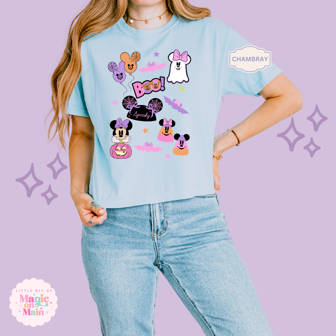 PRINTED GHOULY HALLOWEEN - EXCLUSIVE TO MoM - WOMENS BOXY T-SHIRT 10059
