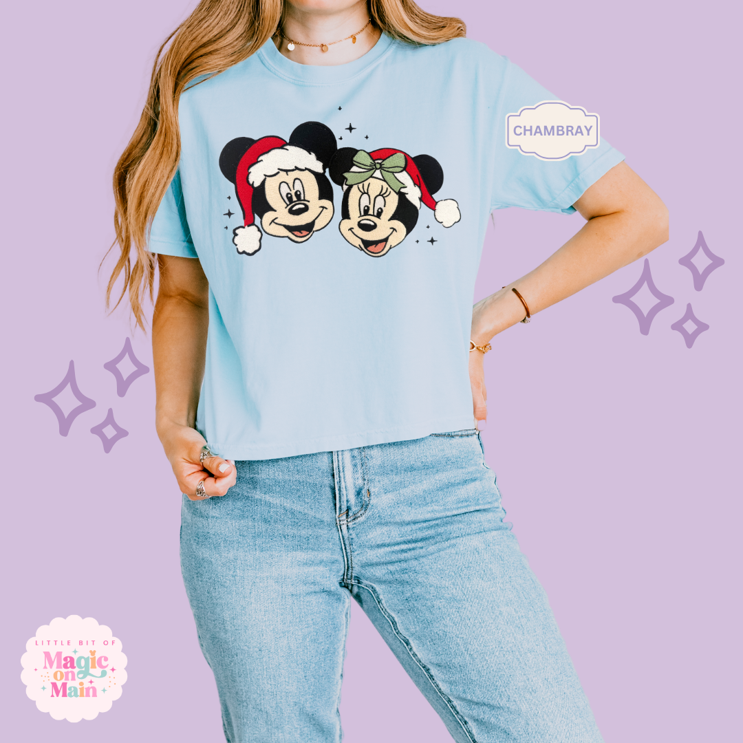EMBROIDERED MERRY MCKY MNIE - EXCLUSIVE TO MOM - WOMENS BOXY T-SHIRT