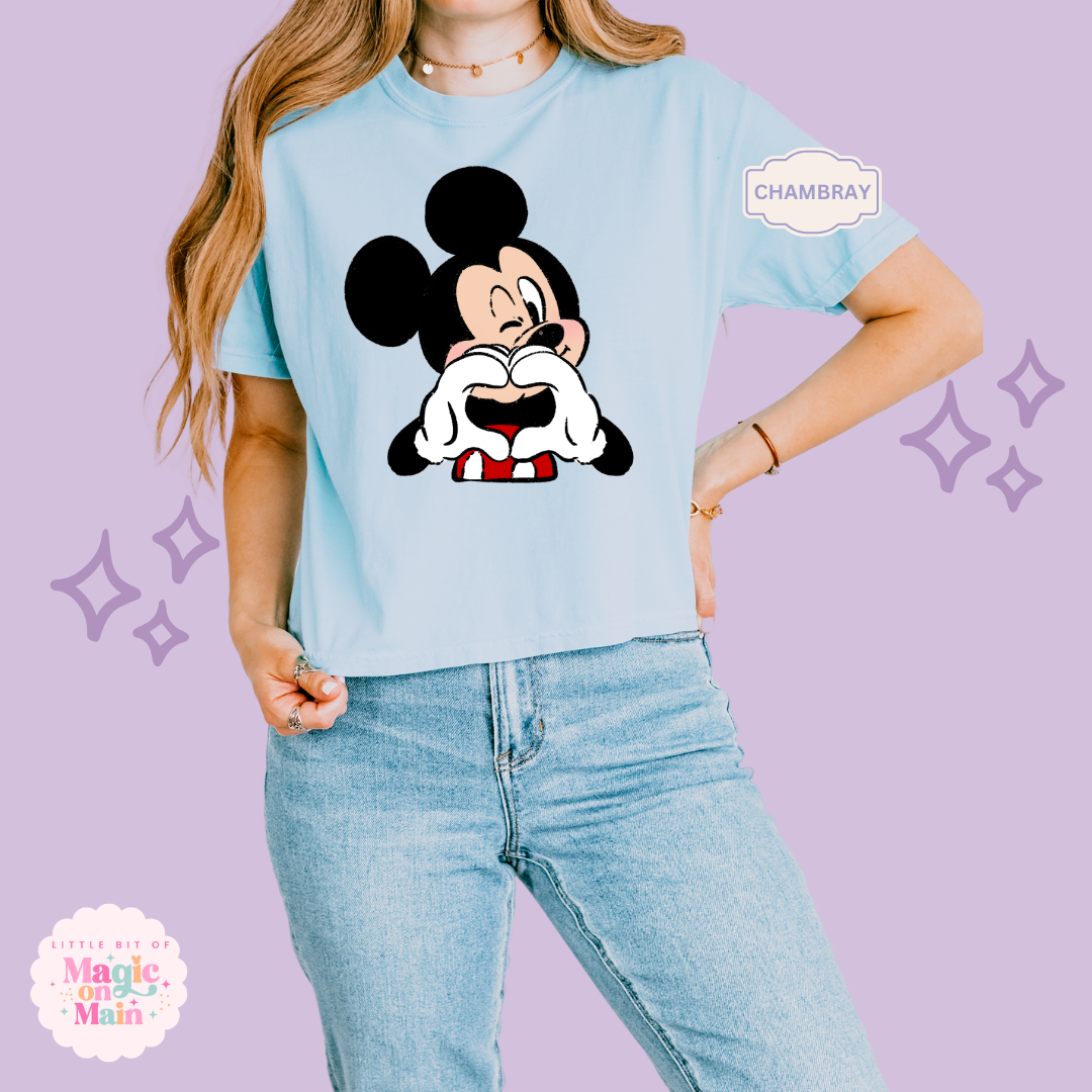 PRINTED MCKY HAND HEART -  WOMENS BOXY T-SHIRT 10016