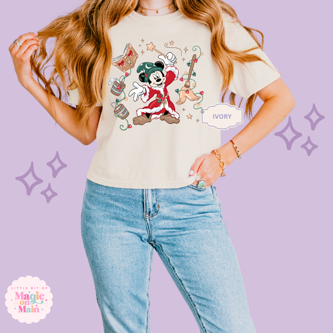 PRINTED CHRISTMAS SORCERER -  WOMENS BOXY T-SHIRT