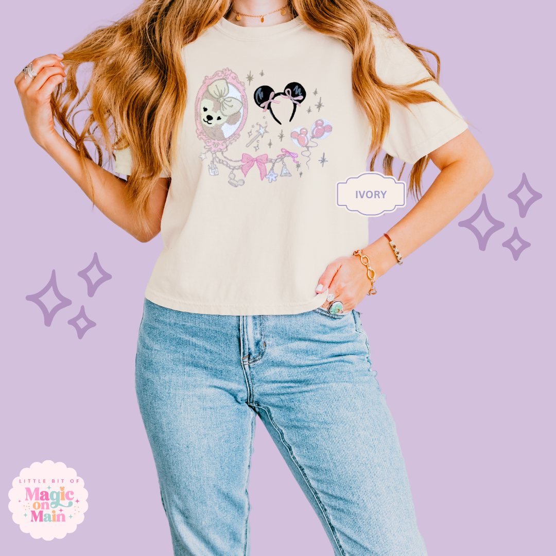 EMBROIDERED PARK GIRLIE - WOMENS BOXY T-SHIRT 10052
