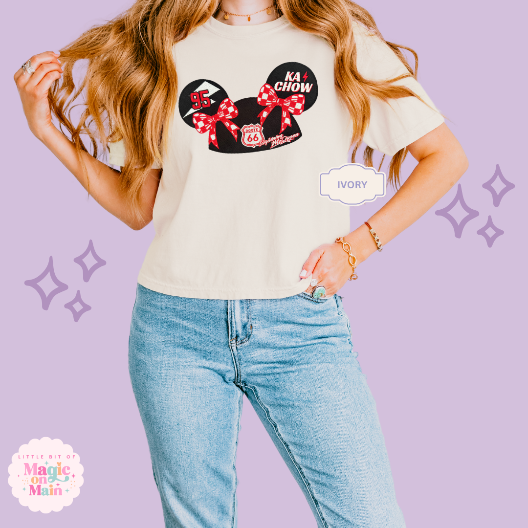 EMBROIDERED RED LMQ HAT - EXCLUSIVE COLLAB  - WOMENS BOXY T-SHIRT 10053