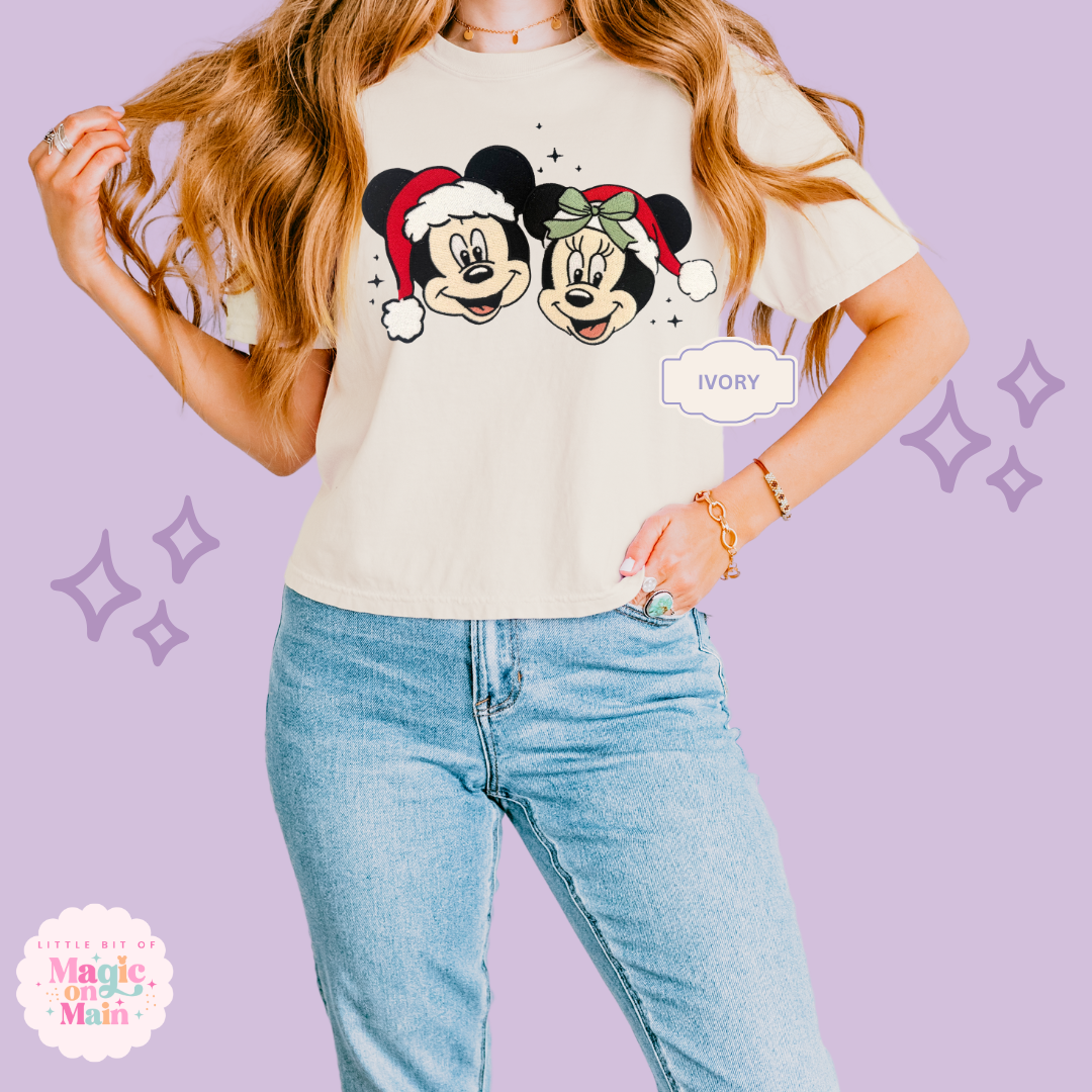 EMBROIDERED MERRY MCKY MNIE - EXCLUSIVE TO MOM - WOMENS BOXY T-SHIRT