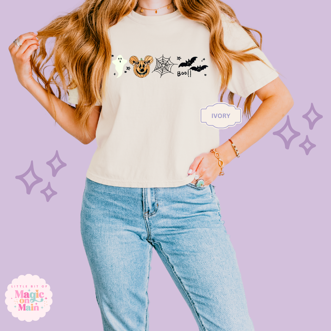 EMBROIDERED BOO CREW - EXCLUSIVE TO MOM - WOMENS BOXY T-SHIRT