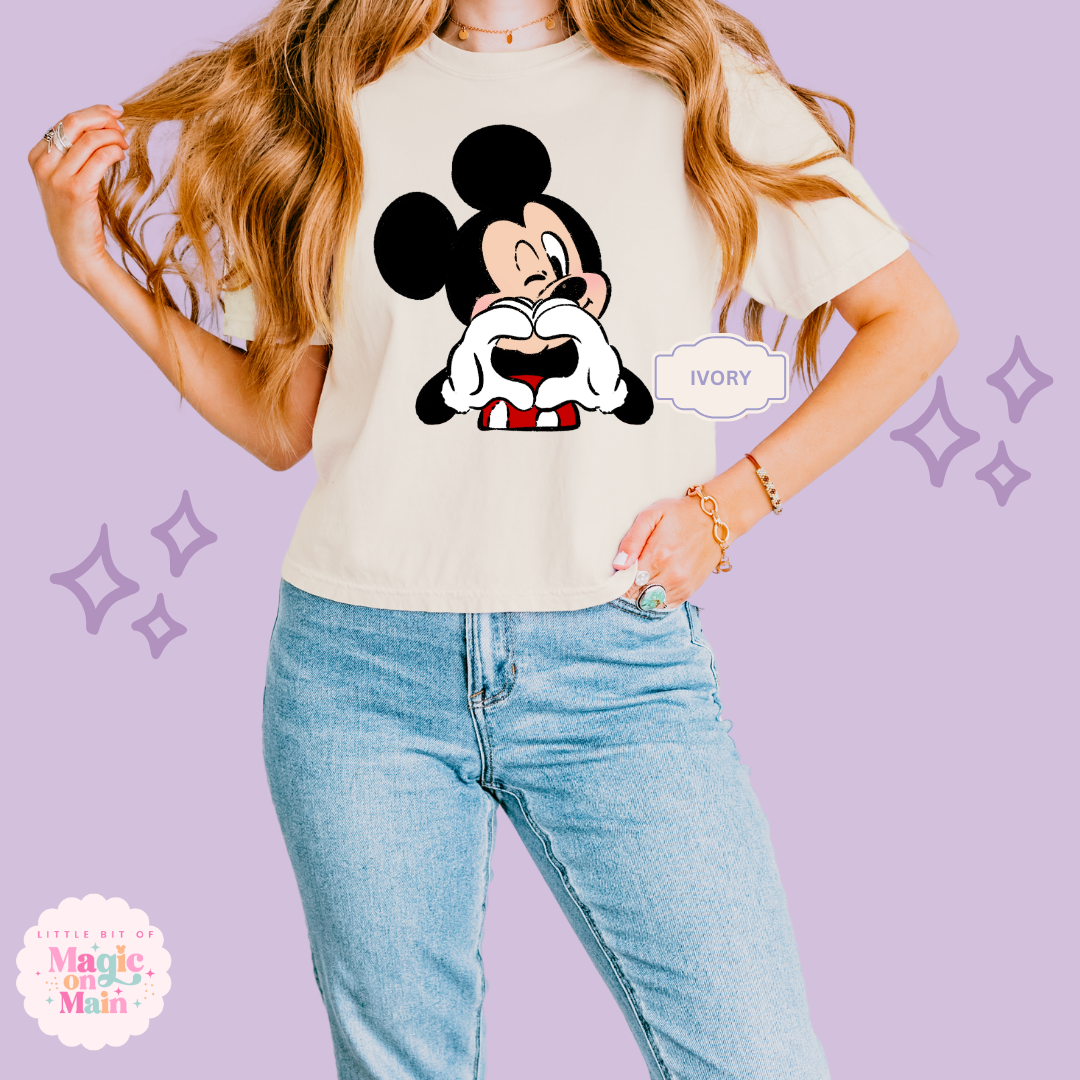 PRINTED MCKY HAND HEART -  WOMENS BOXY T-SHIRT 10016