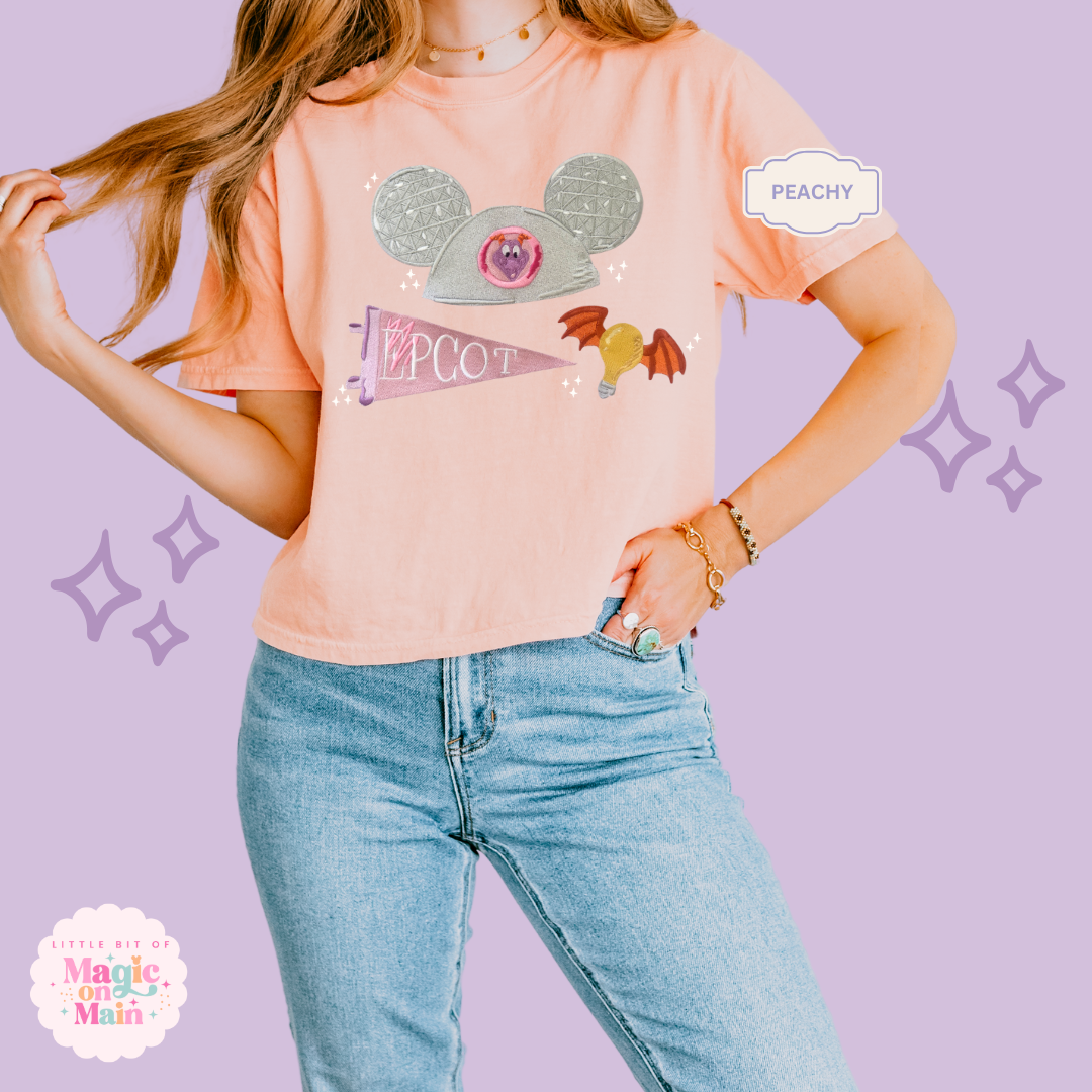 EMBROIDERED EPCOT GIRLIE - EXCLUSIVE TO MoM - WOMENS BOXY T-SHIRT 10042