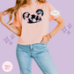 EMBROIDERED PINK LMQ HAT  - EXCLUSIVE COLLAB  - WOMENS BOXY T-SHIRT 10053