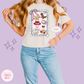 PRINTED GIRLIE POP STAMP -  WOMENS BOXY T-SHIRT 10002