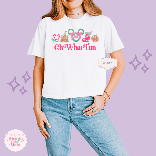 PRINTED OH WHAT FUN - EXCLUSIVE TO MoM - WOMENS BOXY T-SHIRT