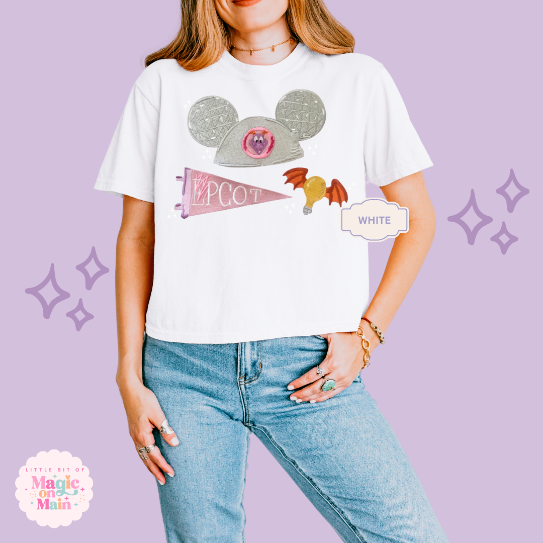EMBROIDERED EPCOT GIRLIE - EXCLUSIVE TO MoM - WOMENS BOXY T-SHIRT 10042