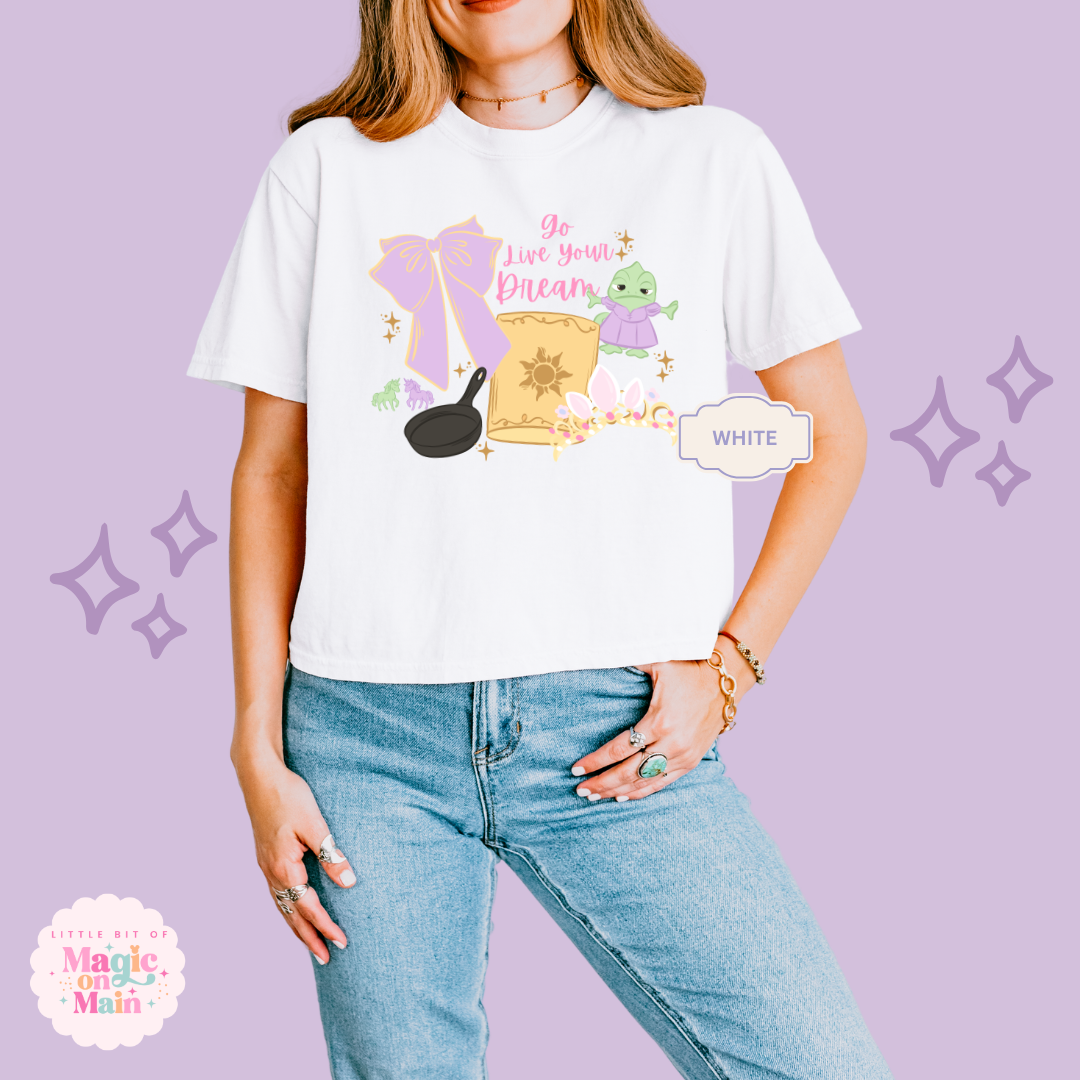 PRINTED GO LIVE YOUR DREAM - EXCLUSIVE TO MoM - WOMENS BOXY T-SHIRT 10043