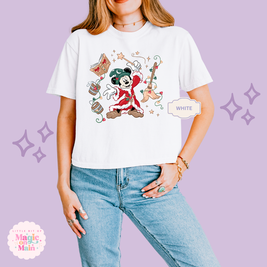 PRINTED CHRISTMAS SORCERER -  WOMENS BOXY T-SHIRT