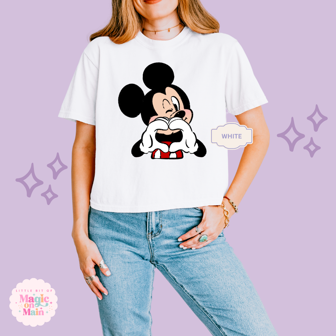 PRINTED MCKY HAND HEART -  WOMENS BOXY T-SHIRT 10016