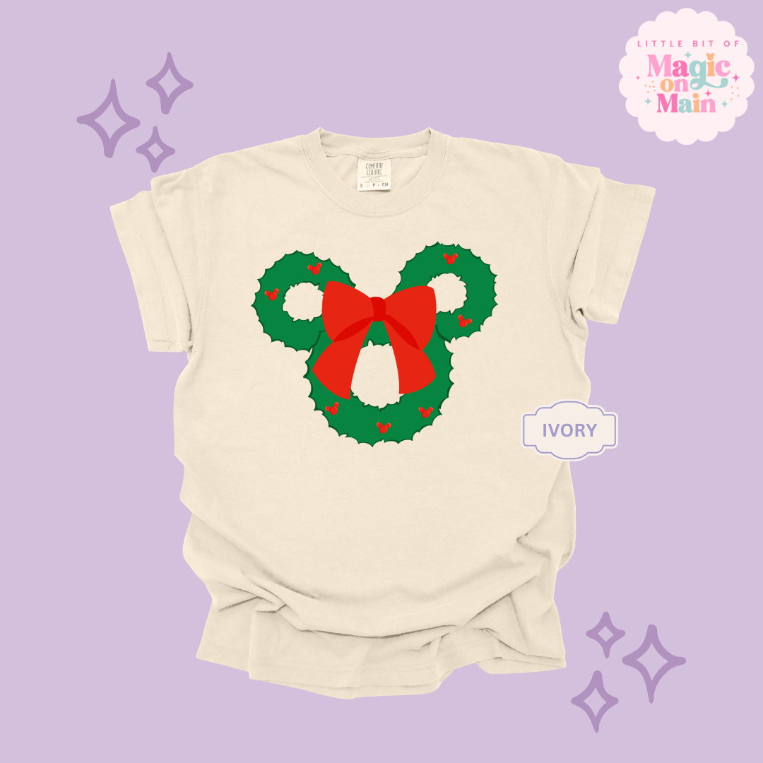 PRINTED MICKEY WREATH - EXCLUSIVE TO MoM - ADULT T-SHIRT