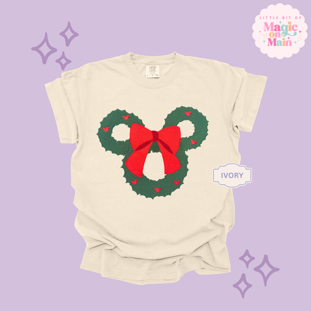 EMBROIDERED MICKEY WREATH - EXCLUSIVE TO MoM - ADULT T-SHIRT