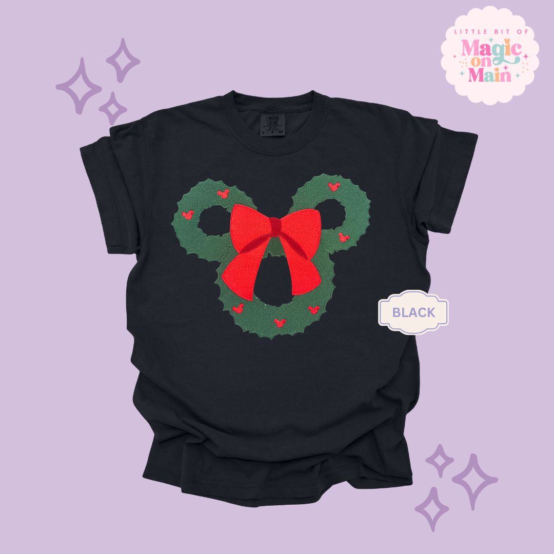 EMBROIDERED MICKEY WREATH - EXCLUSIVE TO MoM - ADULT T-SHIRT