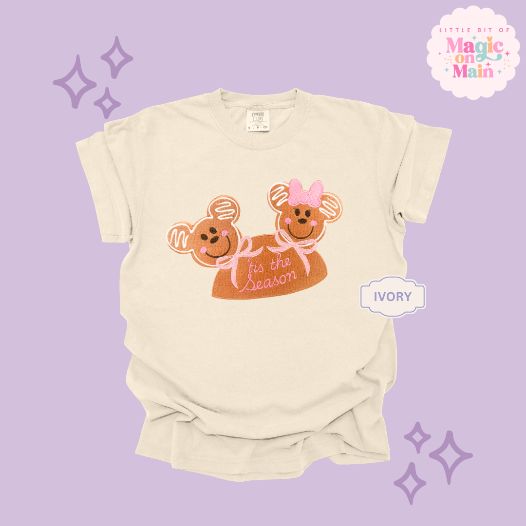 EMBROIDERED MICKEY & MINNIE GINGERBREAD HAT - EXCLUSIVE TO MoM - ADULT T-SHIRT