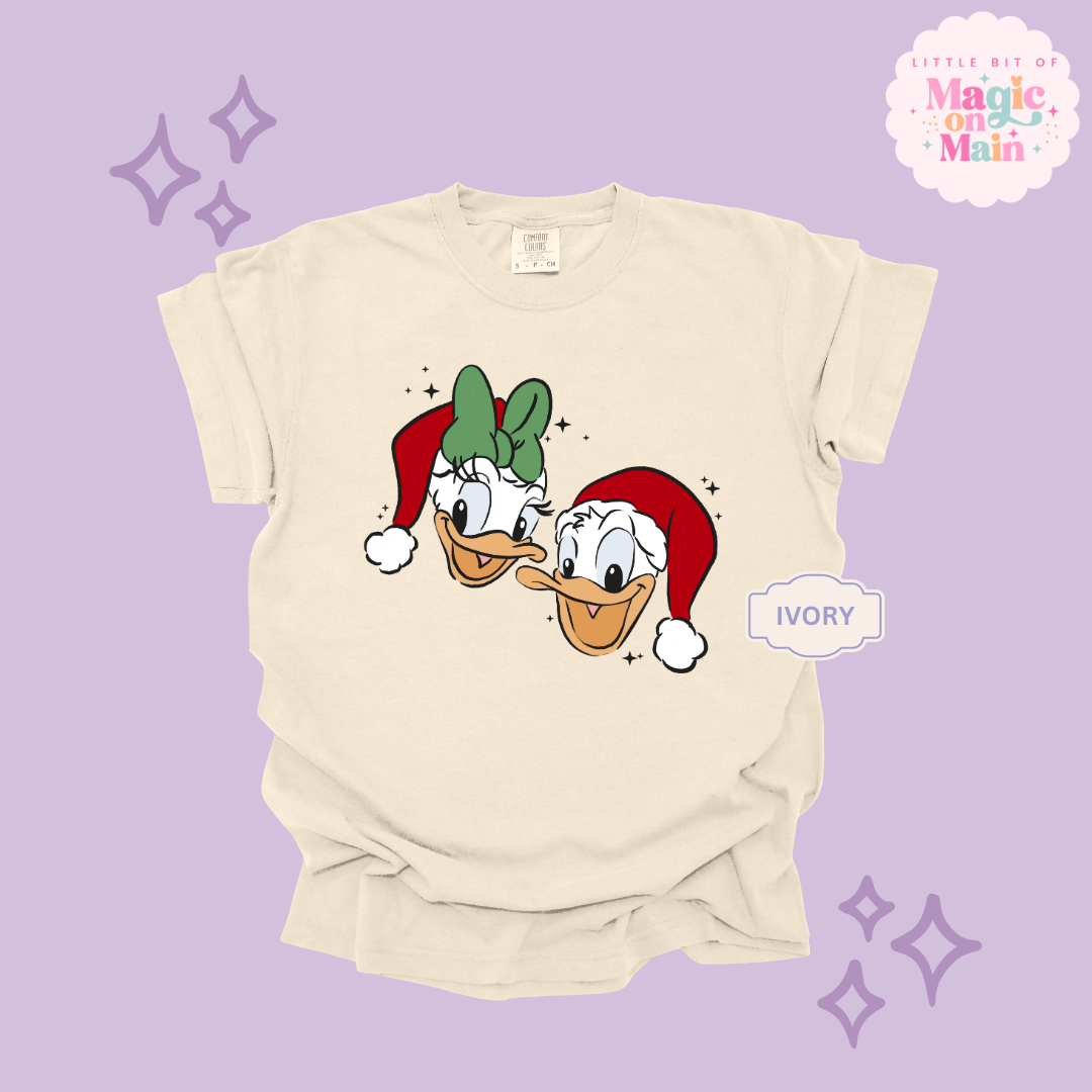 PRINTED DONALD & DAISY CHRISTMAS - ADULT T-SHIRT
