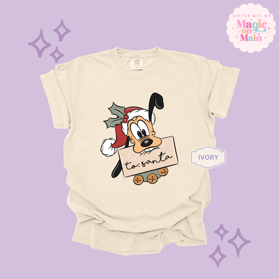 PRINTED PLUTO CHRISTMAS - ADULT T-SHIRT