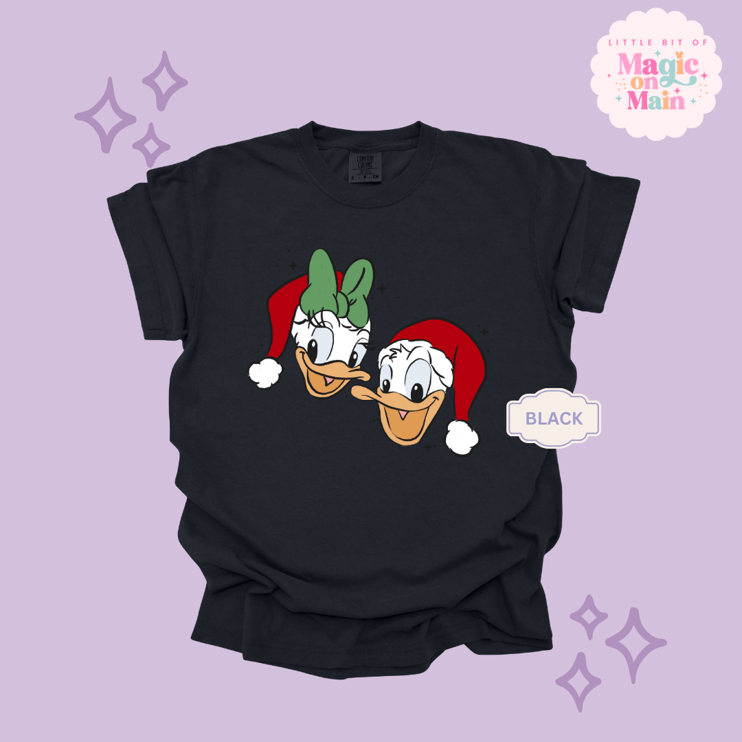 PRINTED DONALD & DAISY CHRISTMAS - ADULT T-SHIRT