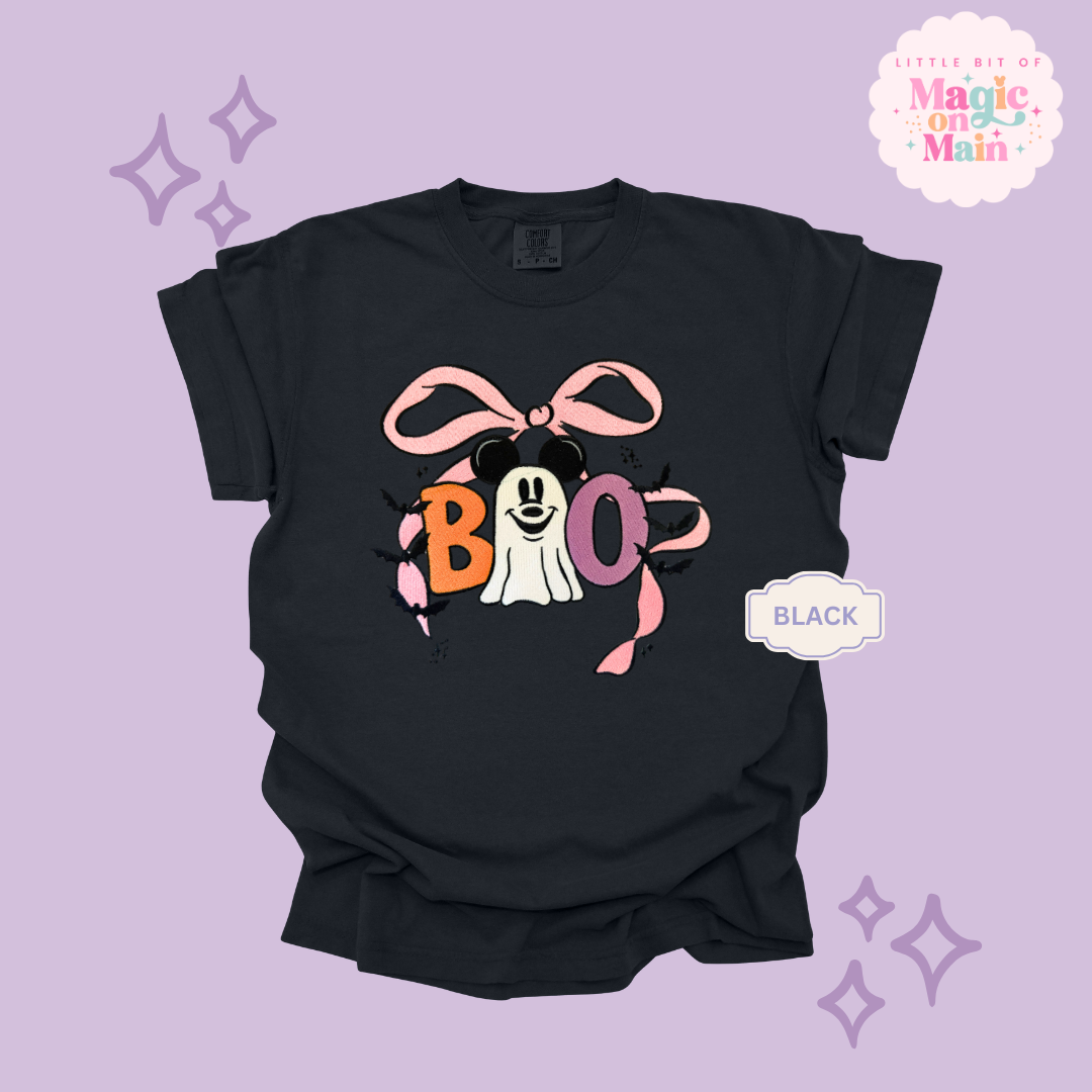 EMBROIDERED BOO (no text) - ADULT T-SHIRT