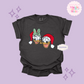 EMBROIDERED DONALD & DAISY CHRISTMAS - ADULT T-SHIRT