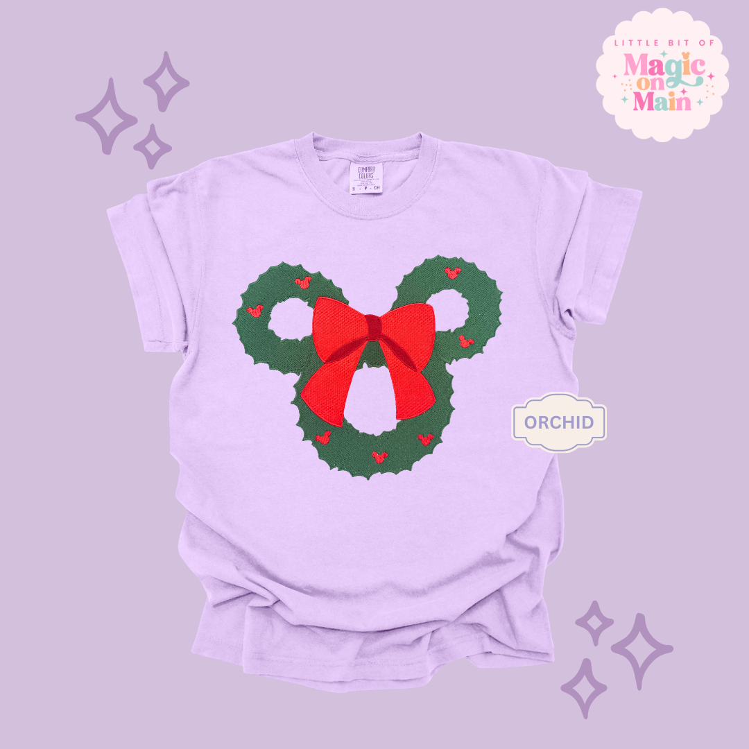EMBROIDERED MICKEY WREATH - EXCLUSIVE TO MoM - ADULT T-SHIRT