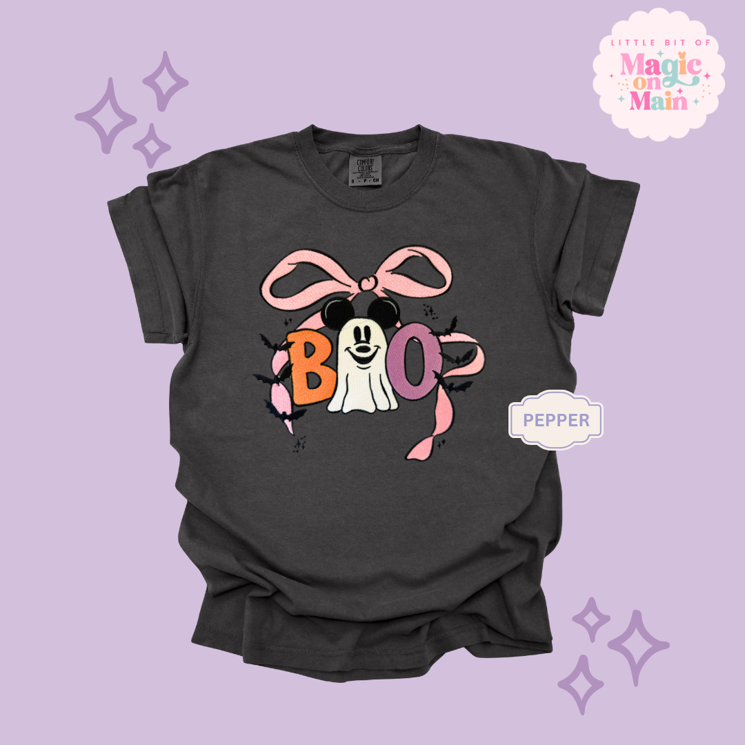 EMBROIDERED BOO (no text) - ADULT T-SHIRT