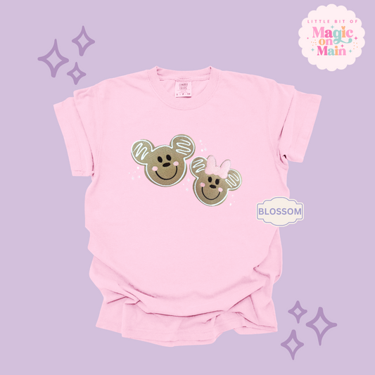 EMBROIDERED GINGERBREAD MICKEY & MINNIE - EXCLUSIVE TO MoM - ADULT T-SHIRT