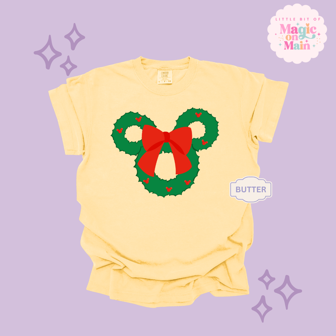 PRINTED MICKEY WREATH - EXCLUSIVE TO MoM - ADULT T-SHIRT