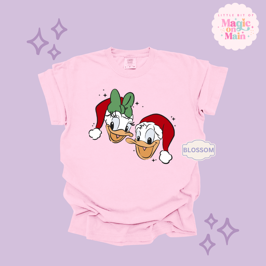 PRINTED DONALD & DAISY CHRISTMAS - ADULT T-SHIRT