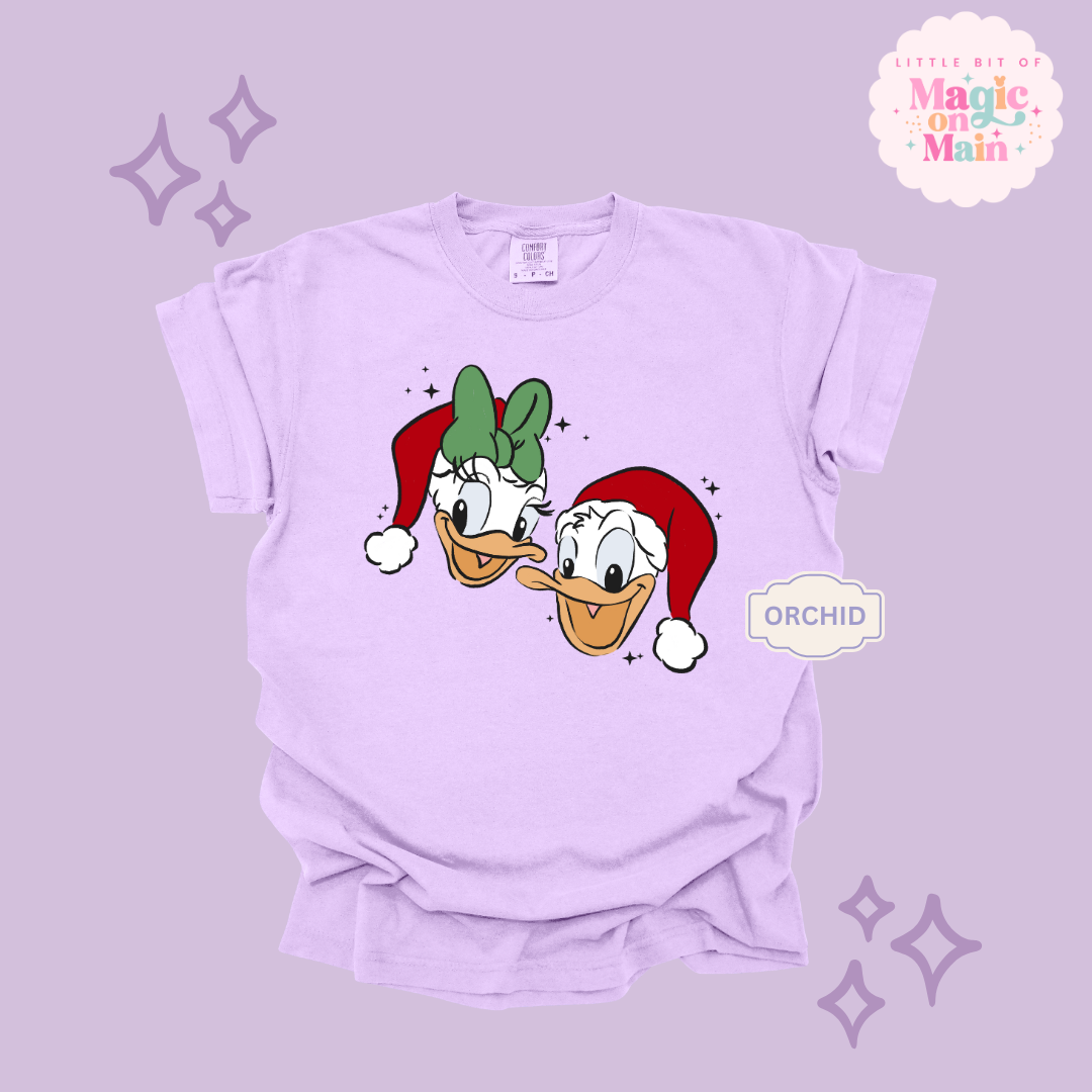 PRINTED DONALD & DAISY CHRISTMAS - ADULT T-SHIRT