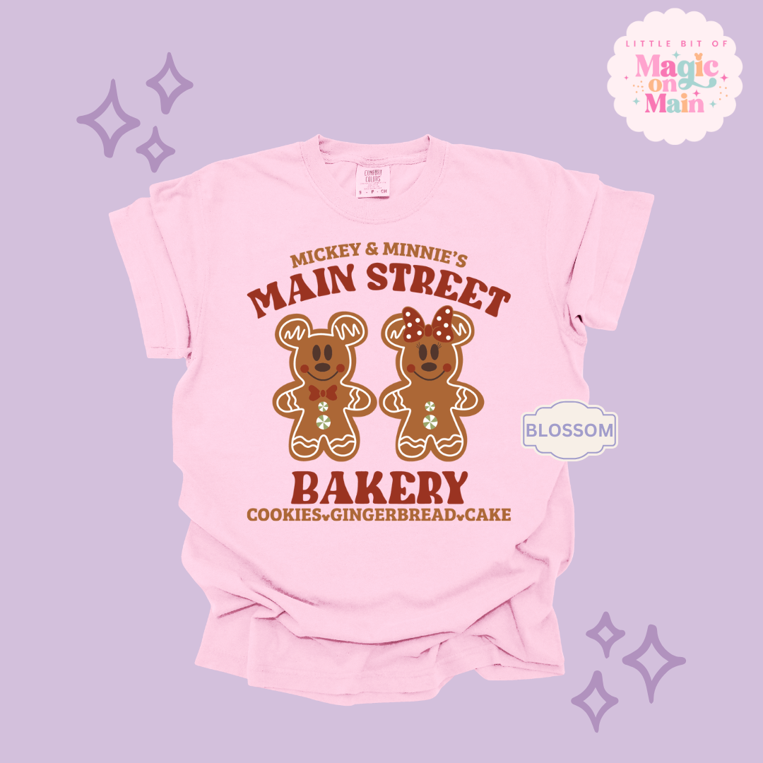 PRINTED MAIN STREET BAKERY RED - ADULT T-SHIRT