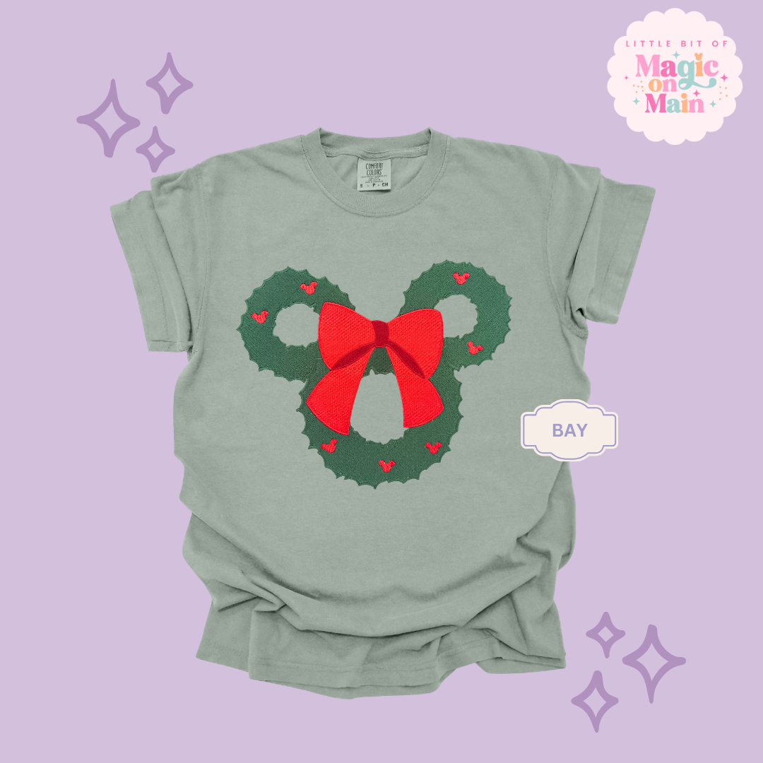 EMBROIDERED MICKEY WREATH - EXCLUSIVE TO MoM - ADULT T-SHIRT