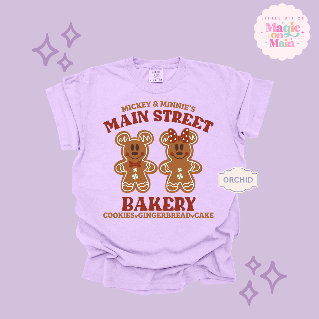 PRINTED MAIN STREET BAKERY RED - ADULT T-SHIRT
