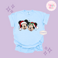 PRINTED MICKEY & MINNIE CHRISTMAS - ADULT T-SHIRT