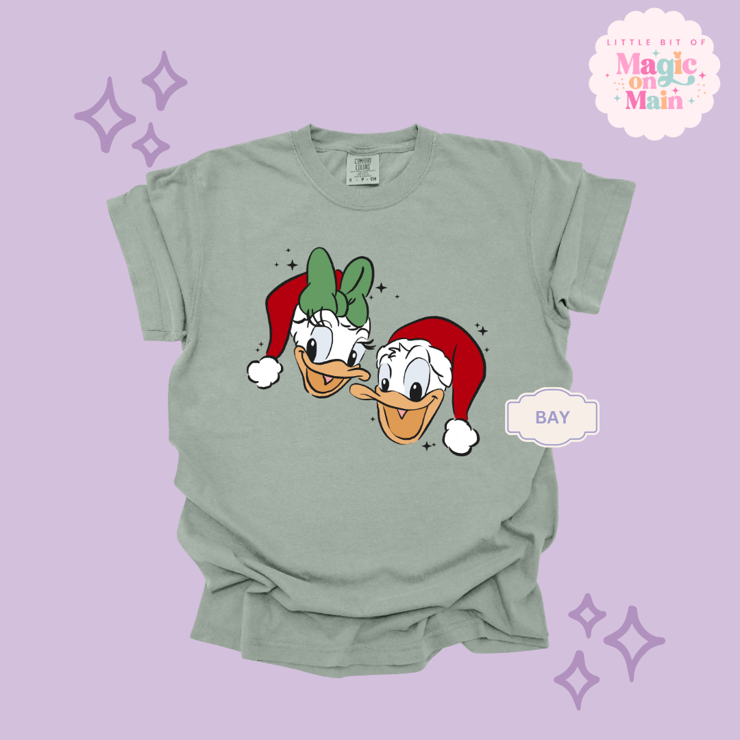PRINTED DONALD & DAISY CHRISTMAS - ADULT T-SHIRT